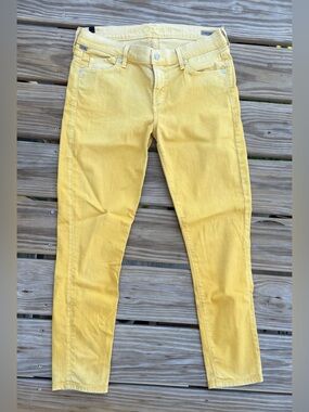 EUC Citizen’s of Humanity Avedon Ankle Yellow Skinny Jeans, Women’s Size 29